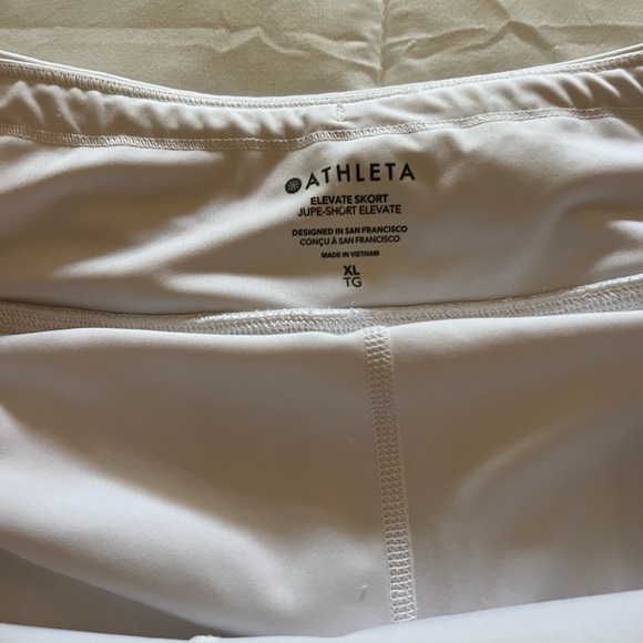 Athleta white Bubble Mini Skirt Pleated Casual - Picture 2 of 5